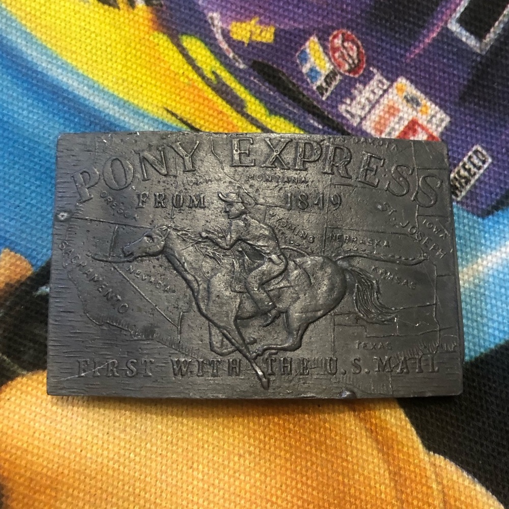 Vintage 80’s Pony Express belt buckle
